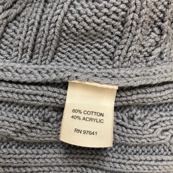 J.Jill gray/lavender Cable Knit Draped Cardigan - Picture 6 of 7